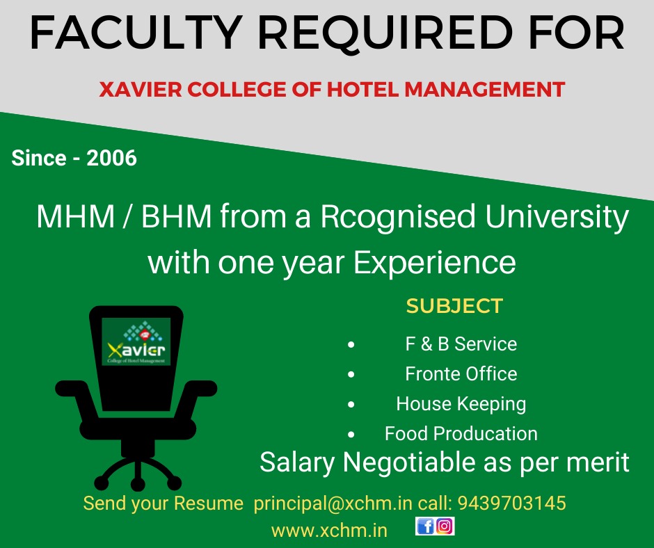 Job vacancy announcement for XCHM